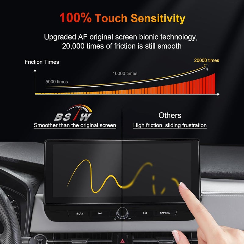 BSTW for 2025 Mitsubishi Outlander Screen Protector Anti Glare for 2025 2026 Outlander ES/SE/SEL/Trail Edition/Platinum Edition 12.3" Display Accessories Tempered Glass Film (Outlander 12.3-In Matte) - Image 5